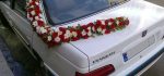 گالری عکس های زیبا از تزیین ماشین عروس با انواع گل